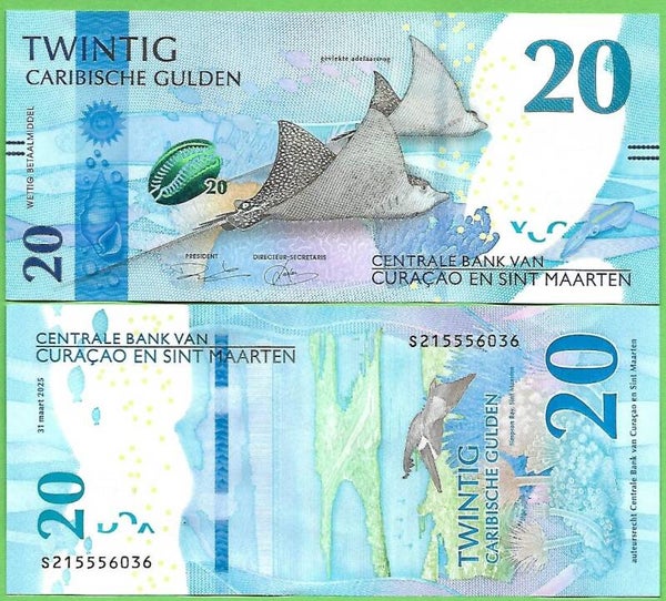 Curazao & Sint Maarten  20 florines 2025 P-2 Unc