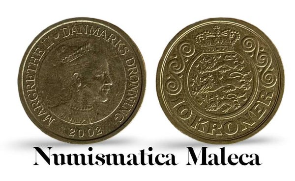 Dinamarca 10 Kroner 2002, Km887.2 Vf