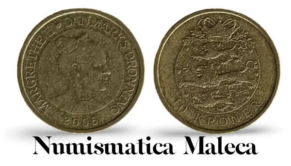 Dinamarca 10 Kroner 2006, Km896 Vf