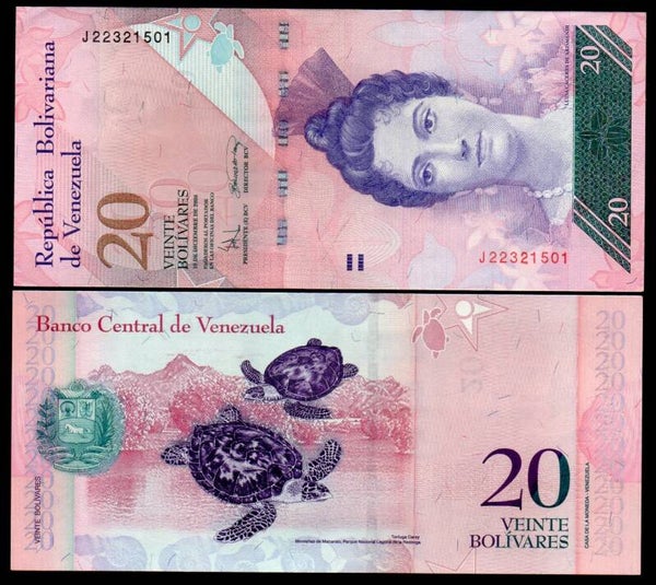 Venezuela 20 Bolivares 2008, Prefix-91 Unc