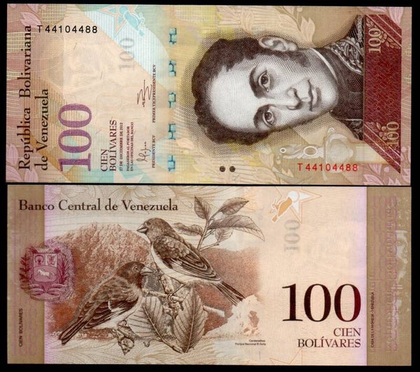 Venezuela 100 Bolivares Fuerte 2012, P-93f PReix-T Unc