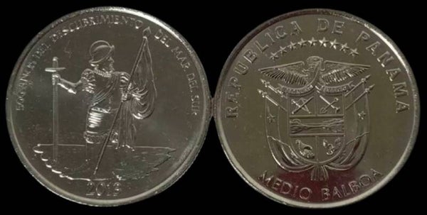 Panamá  50 Centésimos 2013 - 500th Ann Discovery Pacific Ocean  UNC