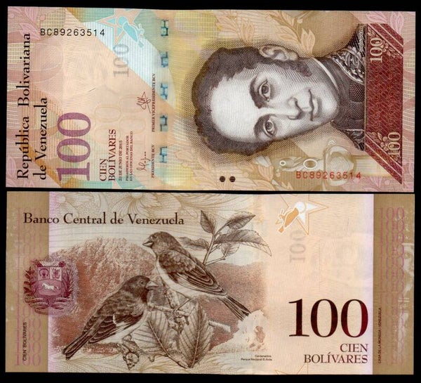 Venezuela 100 Bolivares Fuerte 2015, P-93 PReix-BC Unc