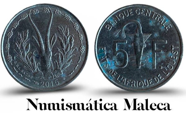 Estados Del Africa Occidental 5 Francs 2015 Km2a fina