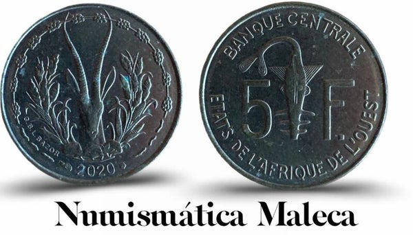 Estados Del Africa Del Oeste 5 Francs 2020 Km2a fina