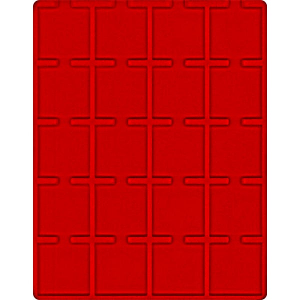 Plantilla de terciopelo en color rojo 2122E (diámetro 50 mm)