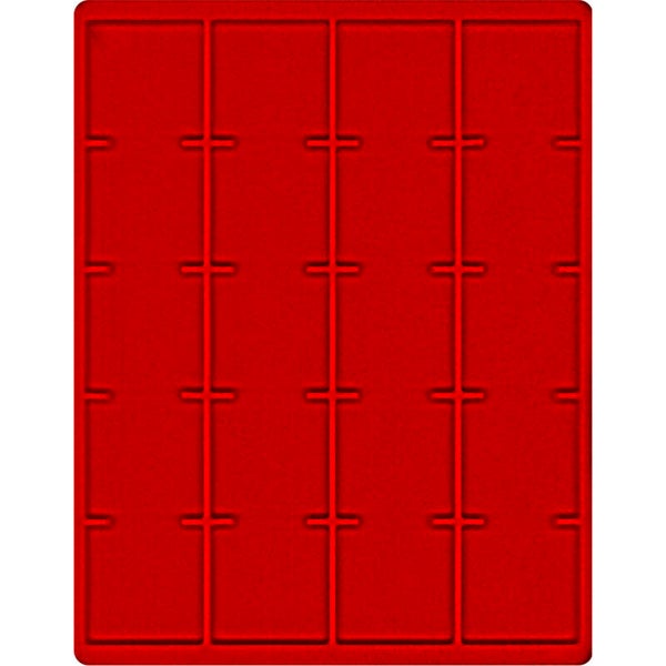 Plantilla de terciopelo en color rojo 2221E (diámetro 51 mm)