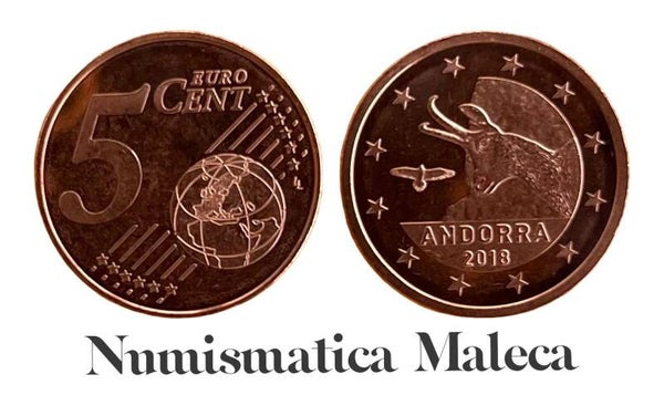 Andorra 5 Cents 2018, Km522 Unc