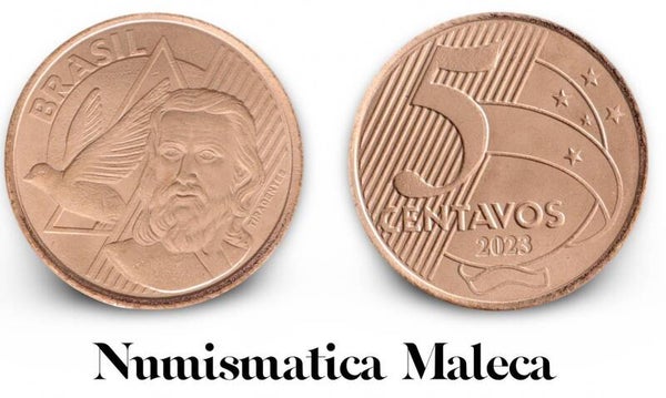 Brazil 5 Cents 2023, Km648 Unc