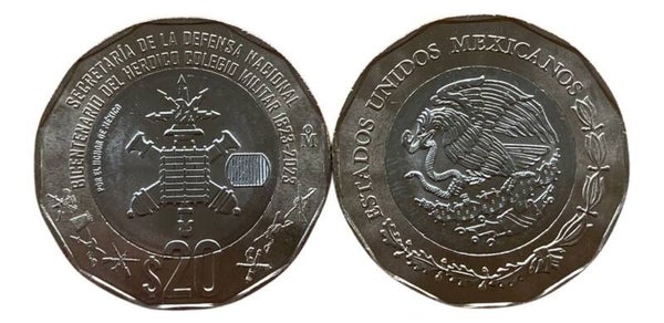 Mexico 20 Pesos, 2023 100 th Anniv. Del Herodico Colegio Militar 1923-2023