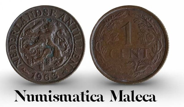 Antillas Holandesa 1 Cents 1963, Km1 Circ
