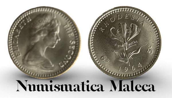 Rhodesia 6 Pence 1964, Km1 XF