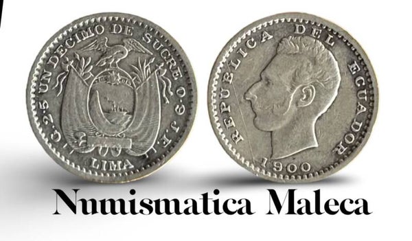 Ecuador 1 Decimo 1900 Km50 Plata