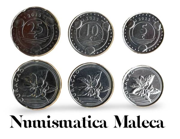 Curacao Set 5,10,25 Cents 2025 Unc