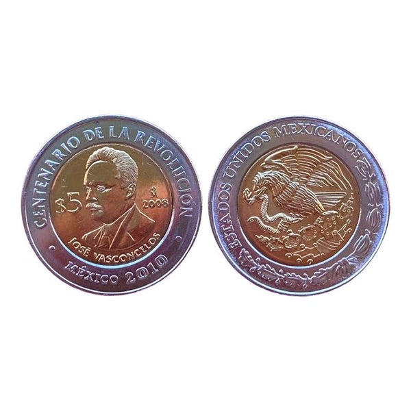 Mexico 5 Pesos 2008 Commemorative (Jose Vasconcelos)Unc