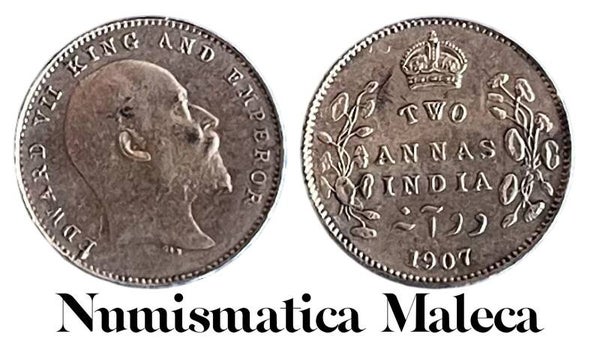 Indias Britanicas 2 Annas 1907, Km505 unc