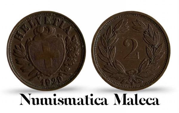 Suiza 2 Cents 1929, Km4 XF