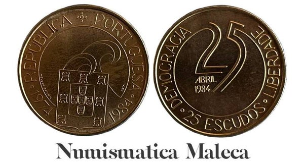 Portugal 25 Escudos 1984. Km623 Unc