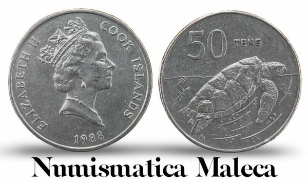 Islas Cook 50 Cents 1988, Km41 VF