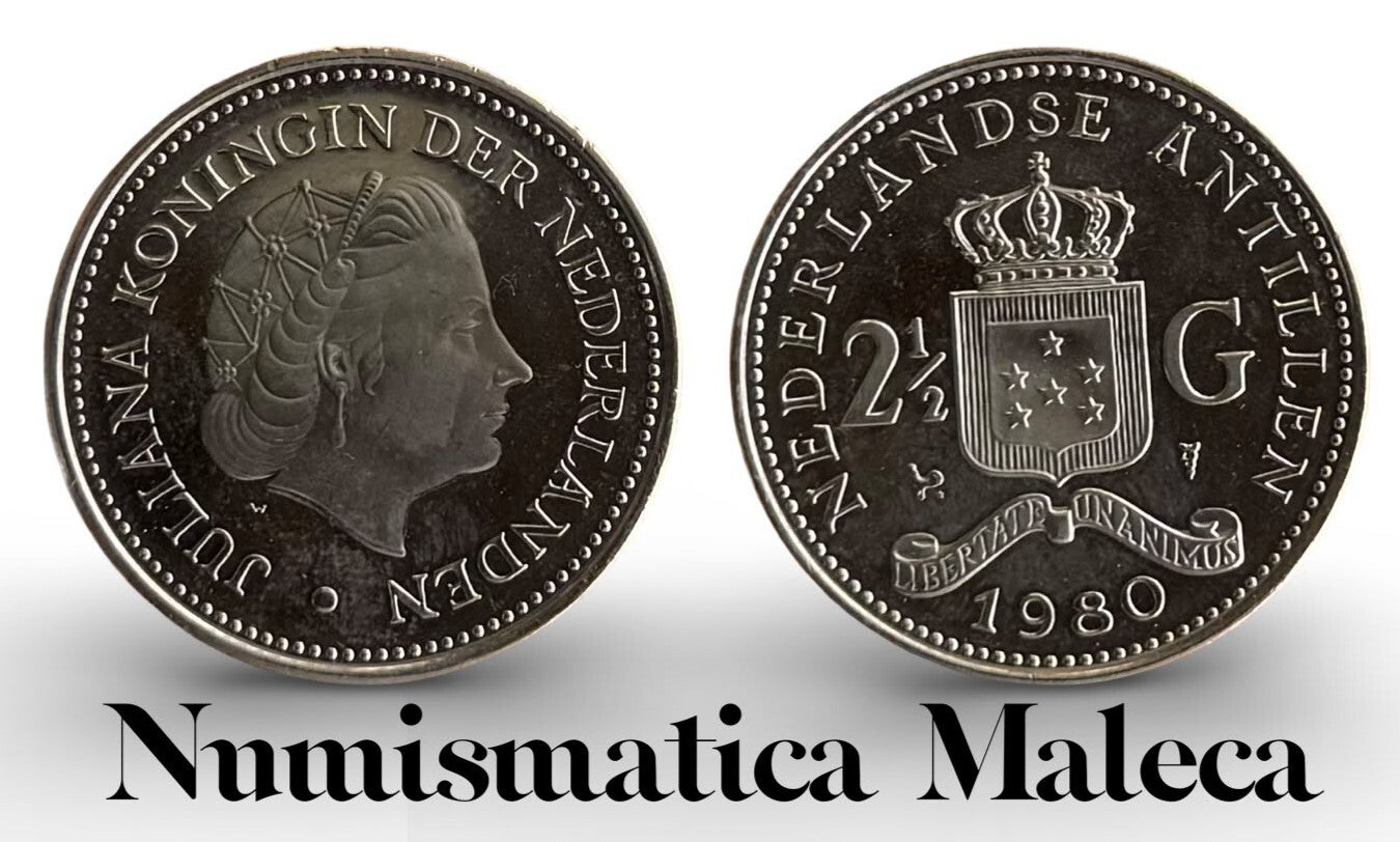 Antillas Holandesa 2 1/2 Gulden 1980, Km19 Aunc