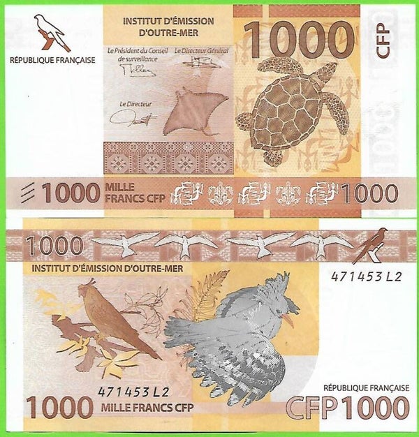 Territorios Franceses del Pacifico 1000 Francs 2018, P-6b Unc