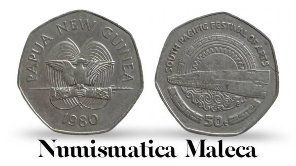 Papua Nueva Guinea 50 Toea 1980, Km15 XF