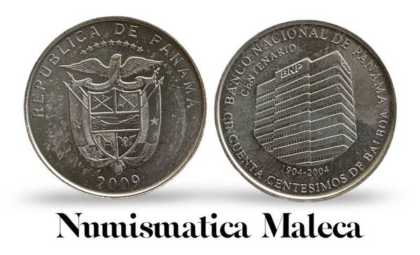 Panama 50 Centesimos 2009, Km139 Unc