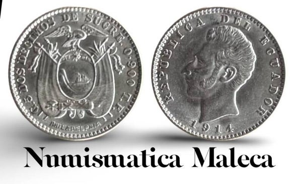 Ecuador 2 Decimos 1914, Km51 Pata