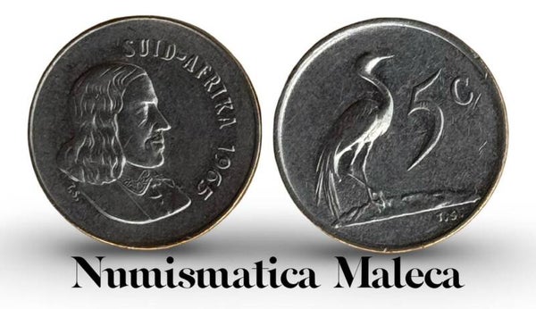 South Africa 5 Cents 1965, Km67.2 Vf