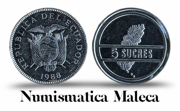 Ecuador 5 sucres 1988, Km91 Vf