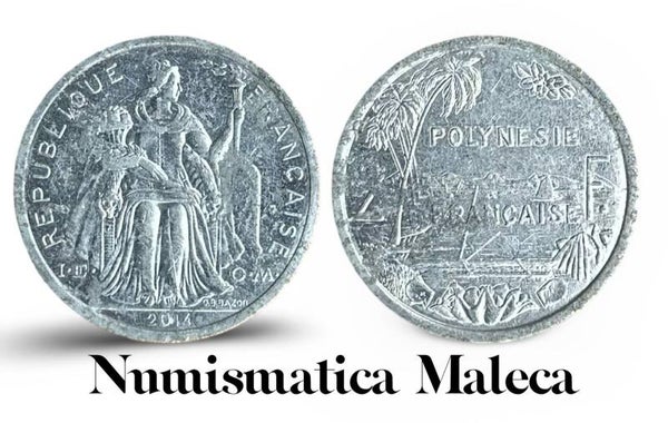Polinesia Francesa 5 Francs 2014 Km12 XF