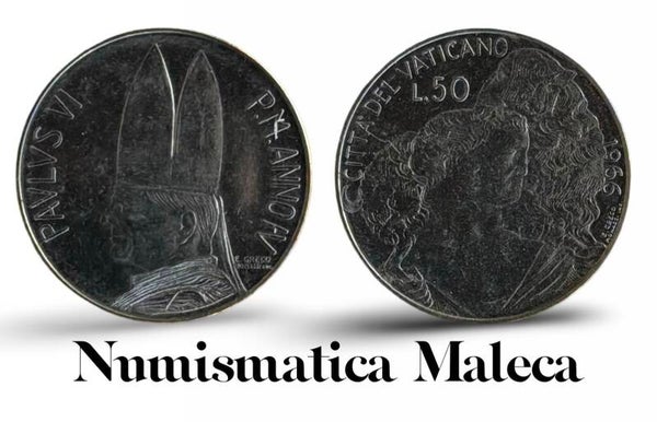 Ciudad Del Vaticano 50 Lire 1966, Km90 aunc