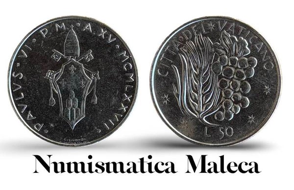 Ciudad Del Vaticano 50 Lire 1977, Kma121 Aunc