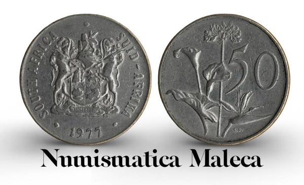 South Africa 50 cents 1977, Km87 VF