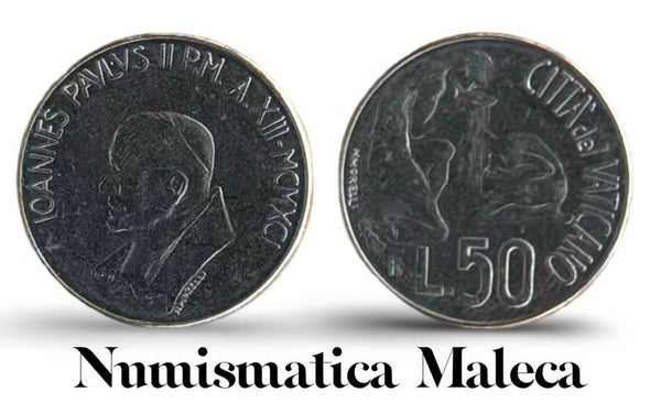 Ciudad Del Vaticano 50 Lire 1991, Km230 Aunc