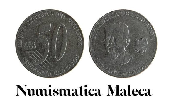 Ecuador 50 centavos 2000, Km108 Vf