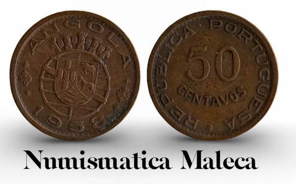 Angola 50 Centavos 1958, Km75 VF