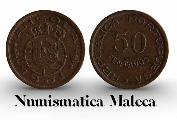 Angola 50 Centavos 1961, Km77 VF