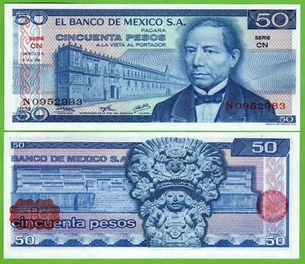 Mexico 50 Pesos 1976, P-65b.CN Prefix-CN Unc