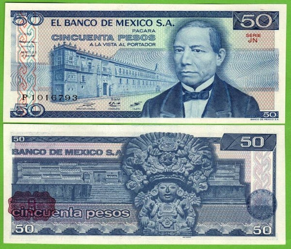 Mexico 50 Pesos 1981, P-73a.JN Prefix-JN Unc