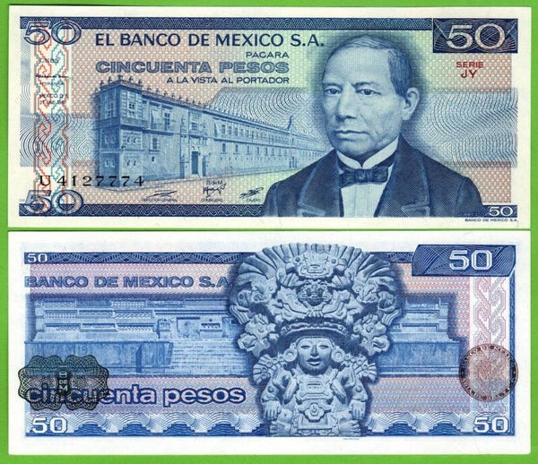 Mexico 50 Pesos 1981, P-73a.JY Prefix-JY Unc