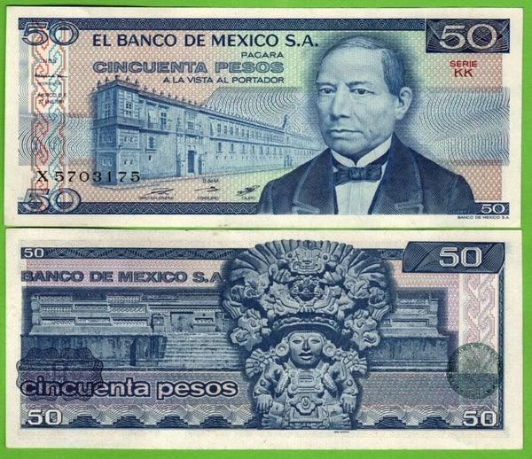 Mexico 50 Pesos 1981, P-73a.Kk Prefix-Kk Unc