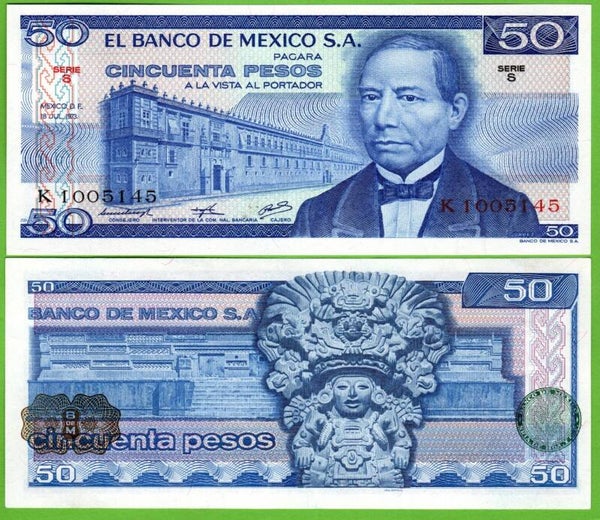 Mexico 50 Pesos 1973, P-65a.S PRefix-S Unc