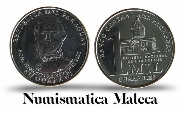 Paraguay 1000 Guaranies 2022 km198 Unc