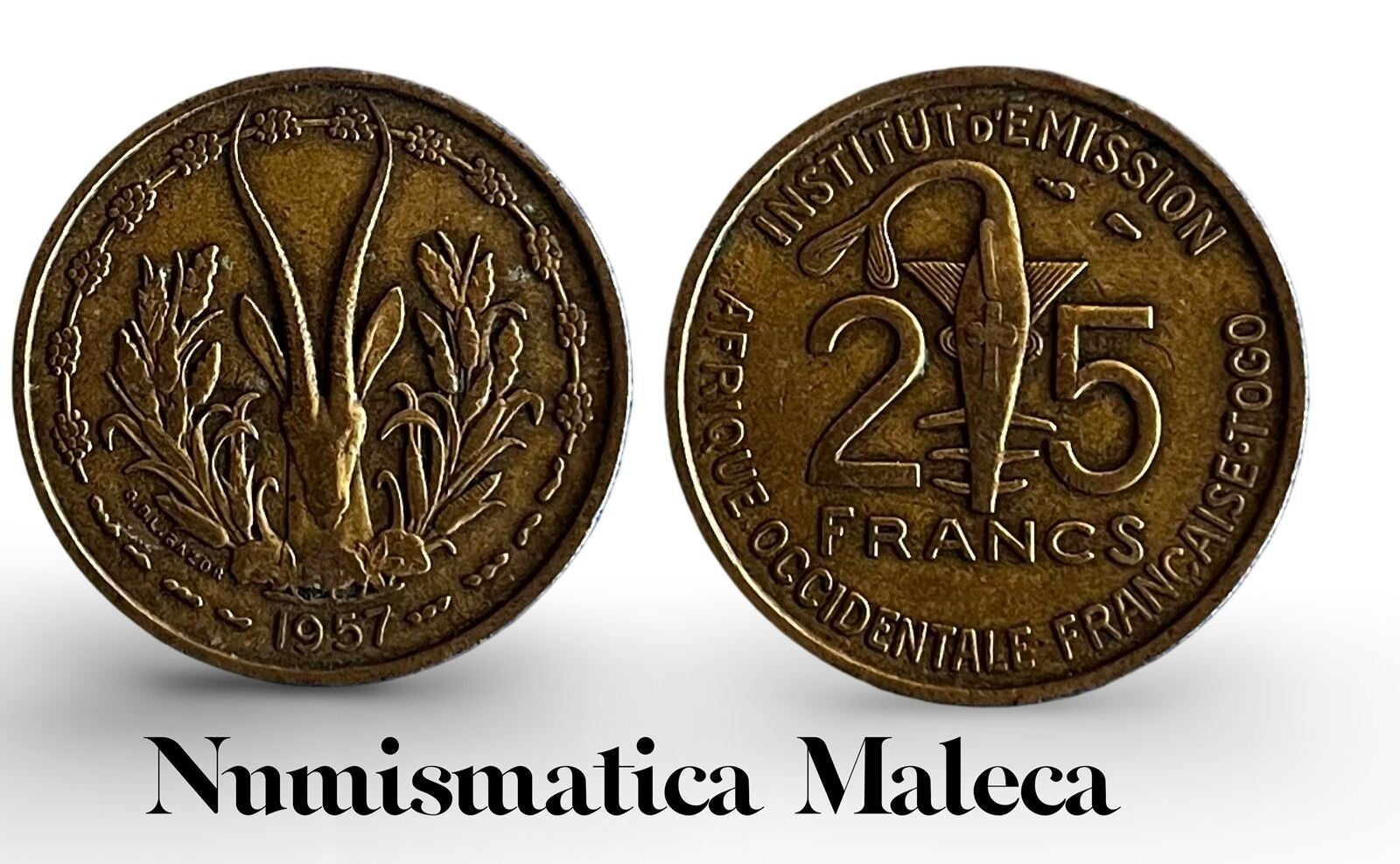 Africa Occidental Francesa 25 Francs 1957 Km9 Circ