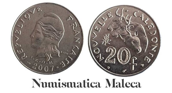 Nueva Caledonia 20 Francs 2007 Km12a XF
