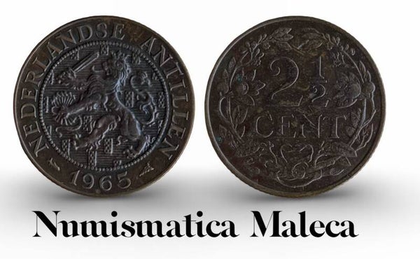 Antillas Holandesas 2 1/2 Cents 1965 Km5 VF