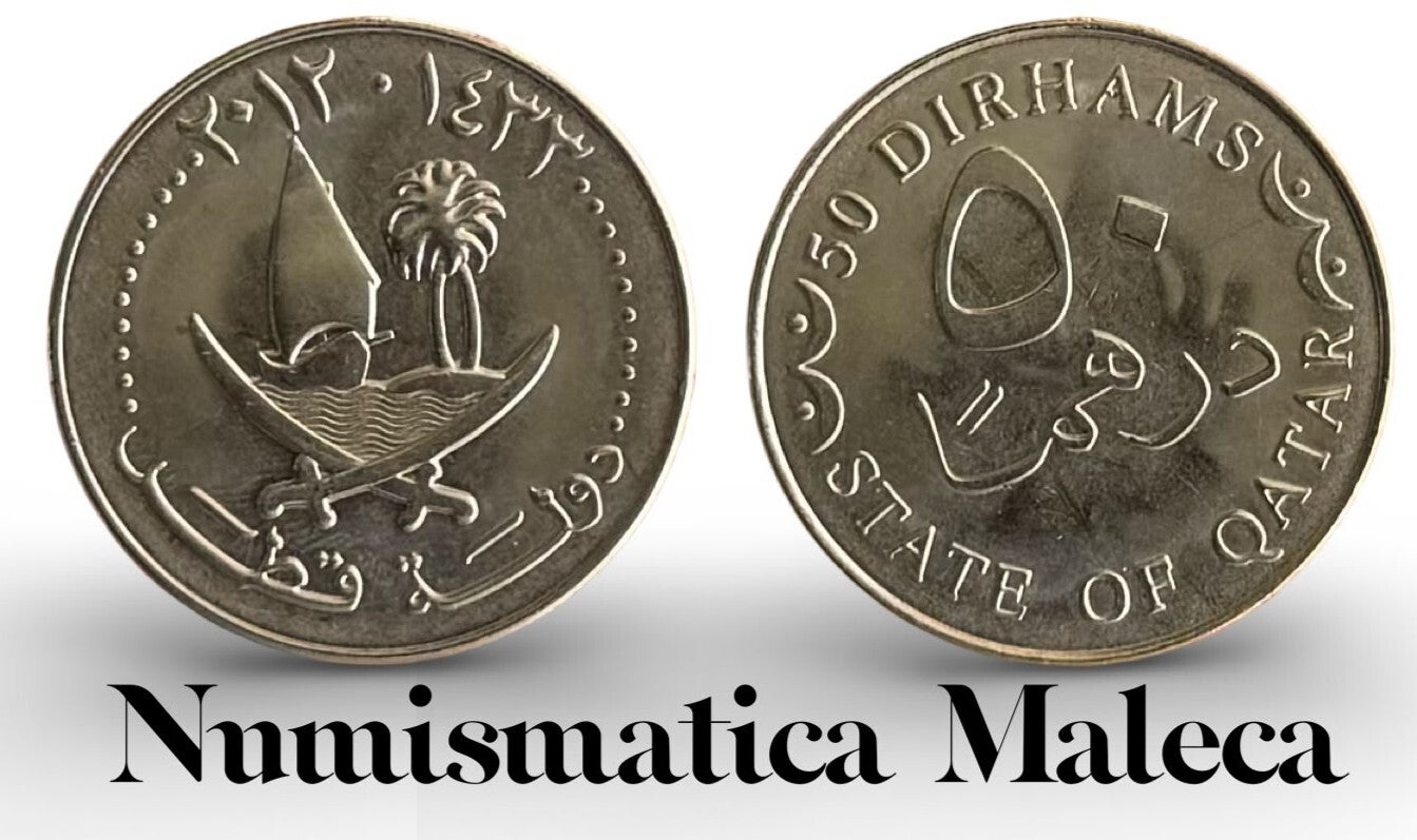 Qatar 50 Dirhams 2012, Km15a Aunc