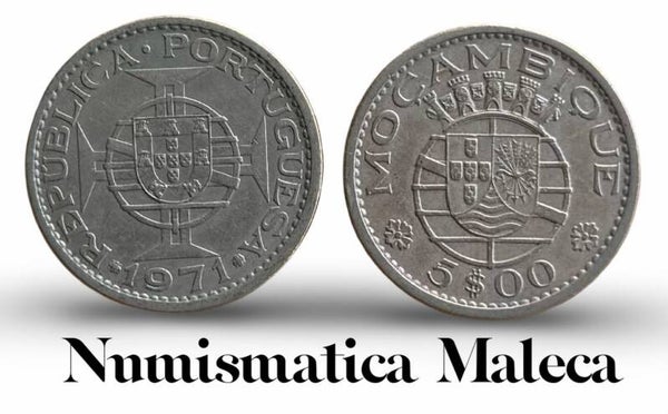 Mocambique 5 Escudos 1971, Km86 Fina