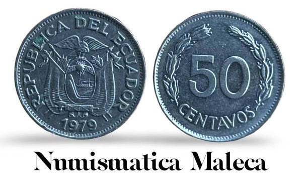 Ecuador 50 Centavos 1979, KM81 Vf